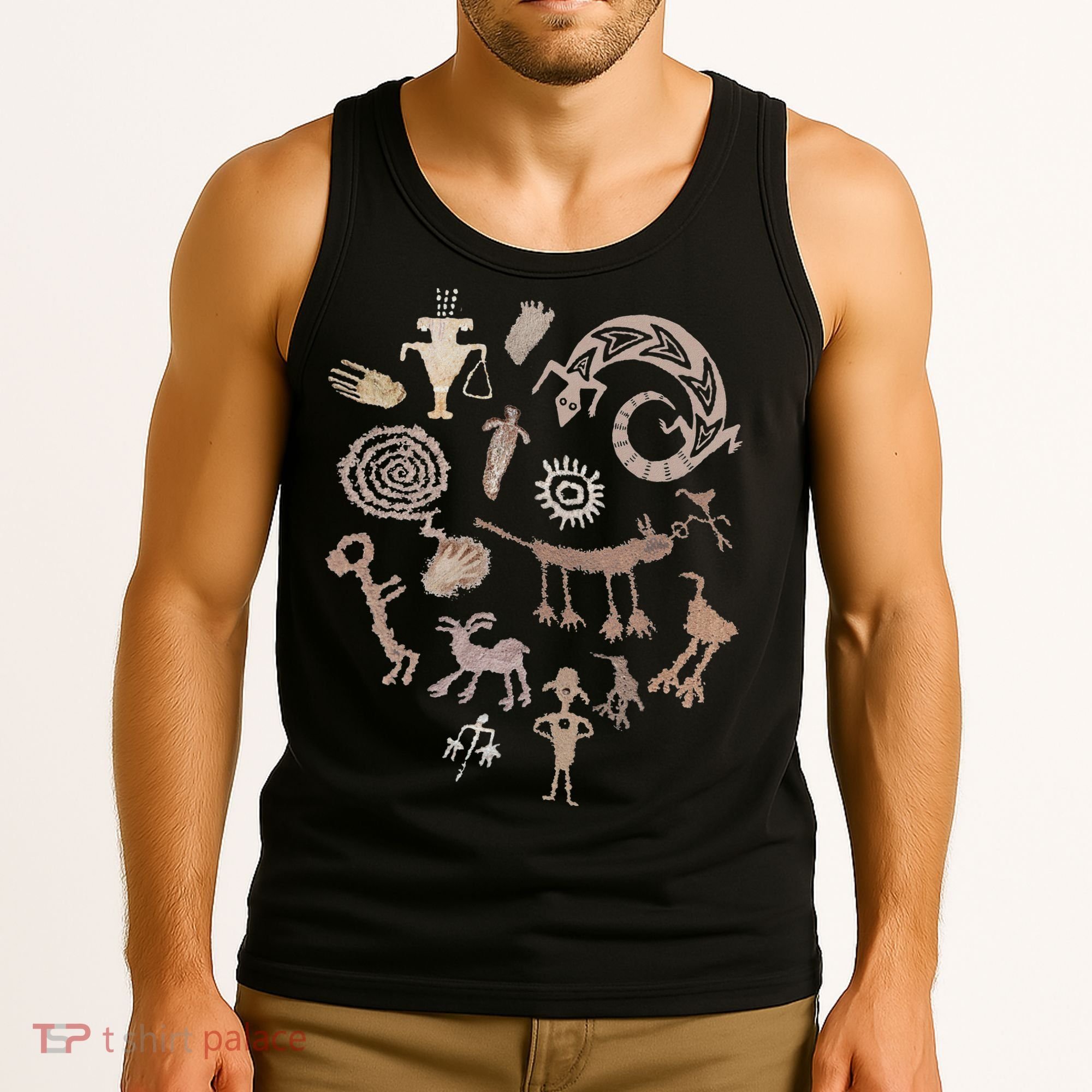 Multiple Petroglyphs! Rock Carvings. Tank Top