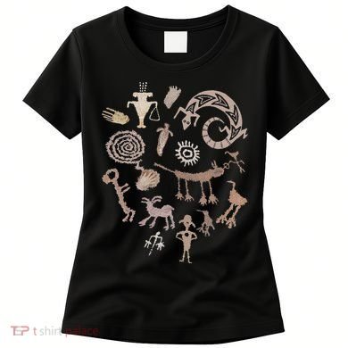 Multiple Petroglyphs! Rock Carvings. Women's T-Shirt