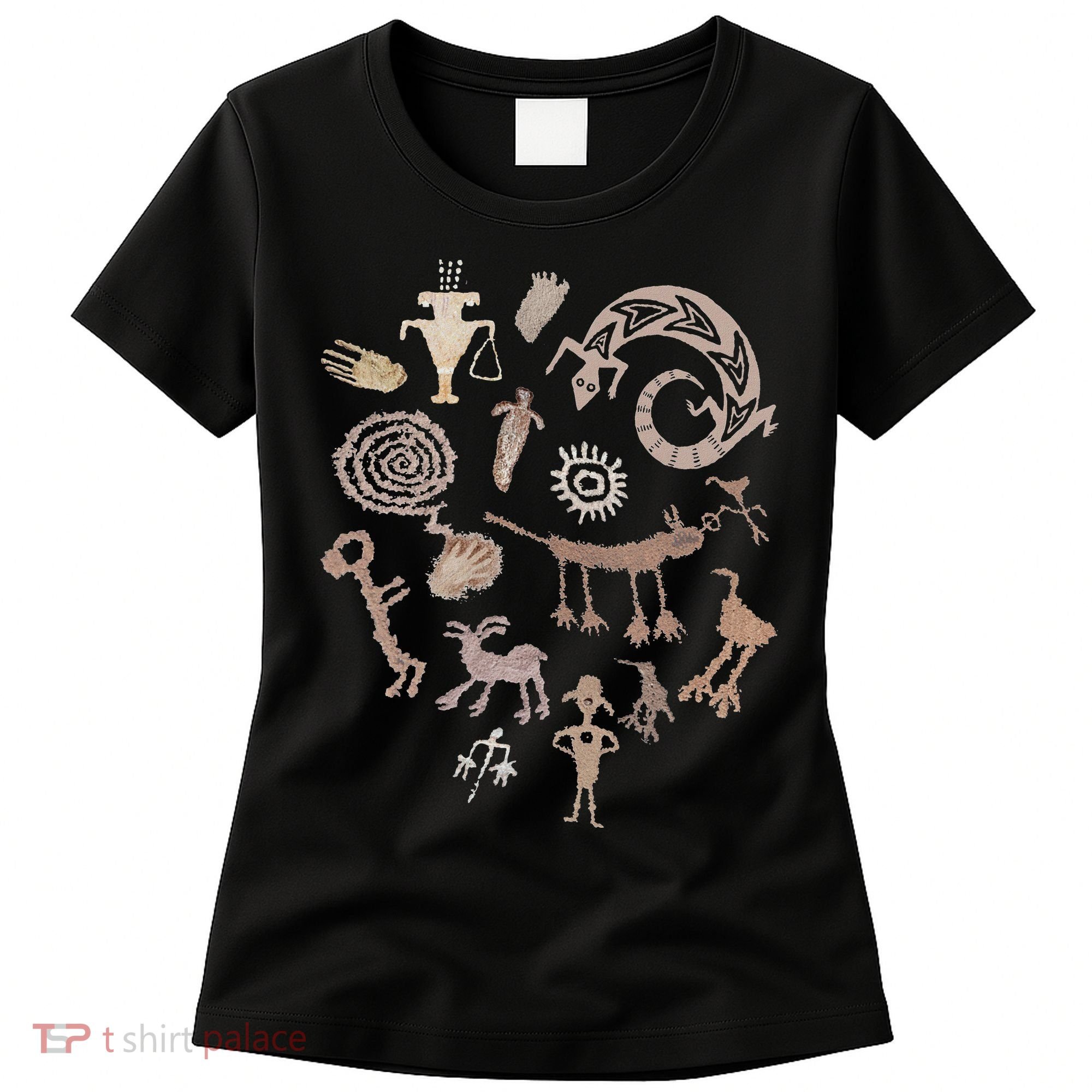 Multiple Petroglyphs! Rock Carvings. Women's T-Shirt