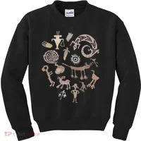 Multiple Petroglyphs! Rock Carvings. Kids Sweatshirt thumb 0