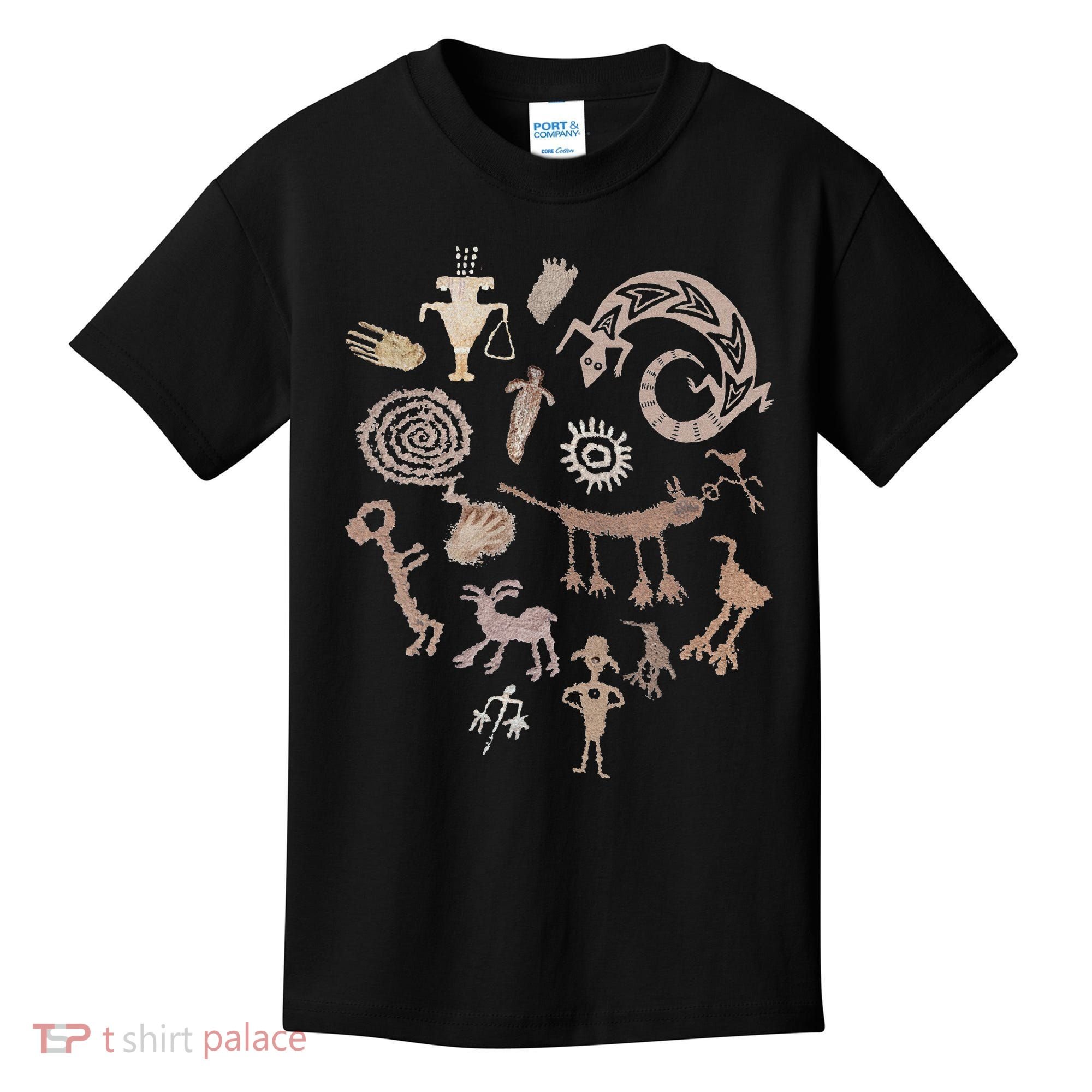 Multiple Petroglyphs! Rock Carvings. Kids T-Shirt