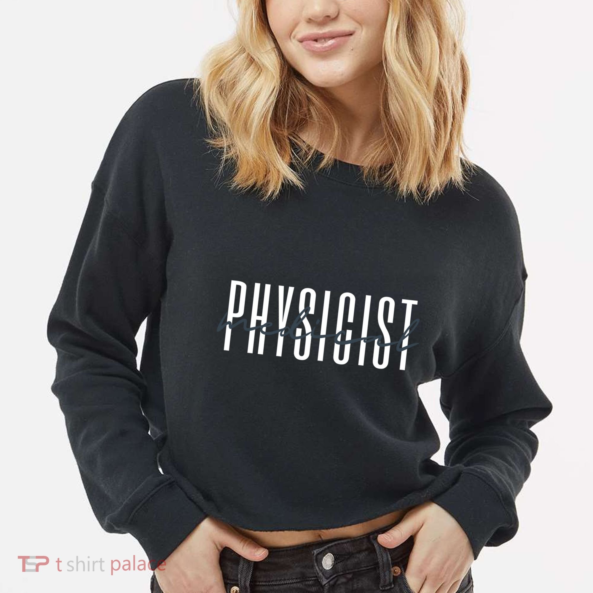 Medical Physicist Radiation Physic Health Physicist Gift Cropped Pullover Crew