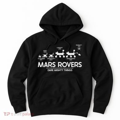 Mars Perseverance Rover Dare Mighty Things Landing Timeline Hoodie