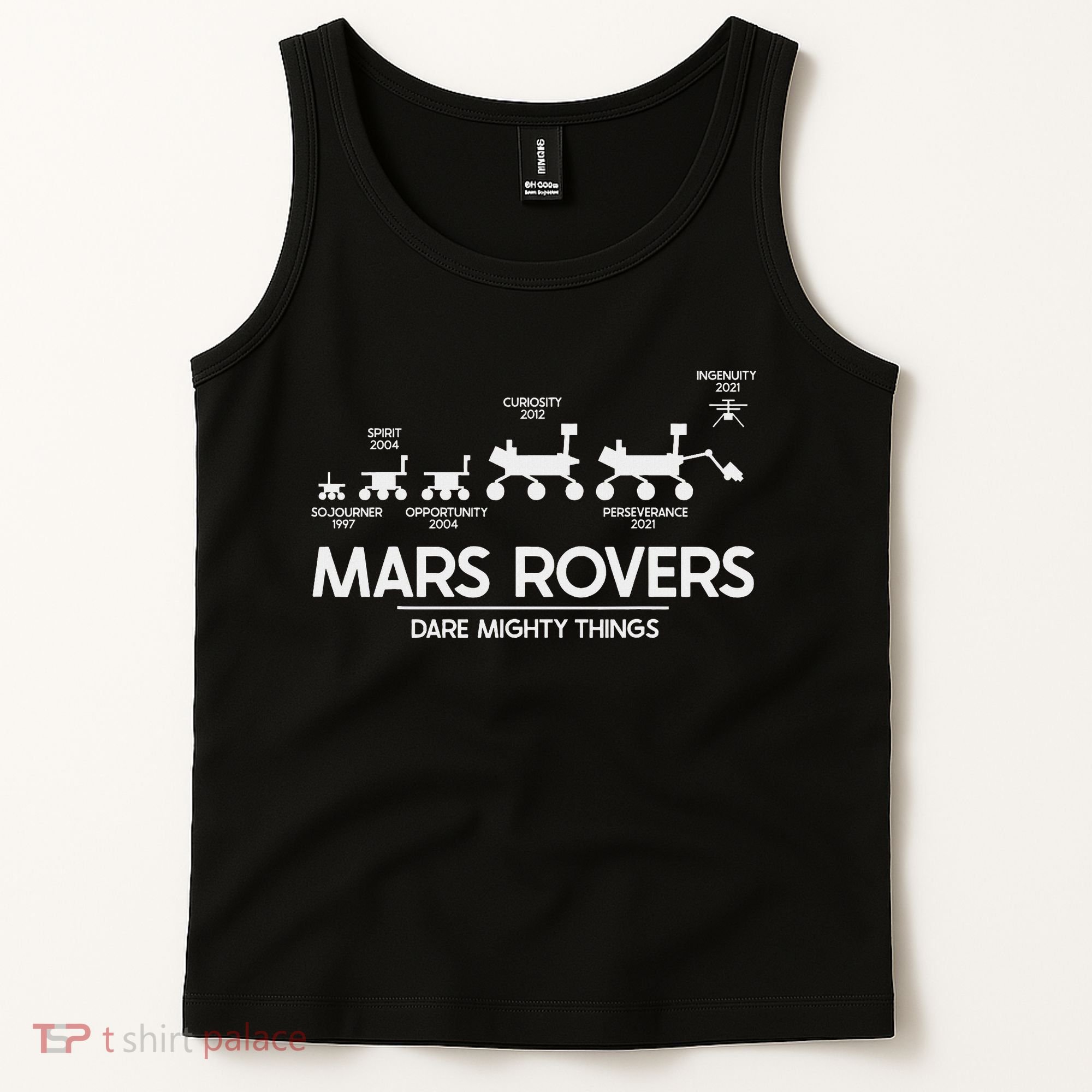 Mars Perseverance Rover Dare Mighty Things Landing Timeline Tank Top