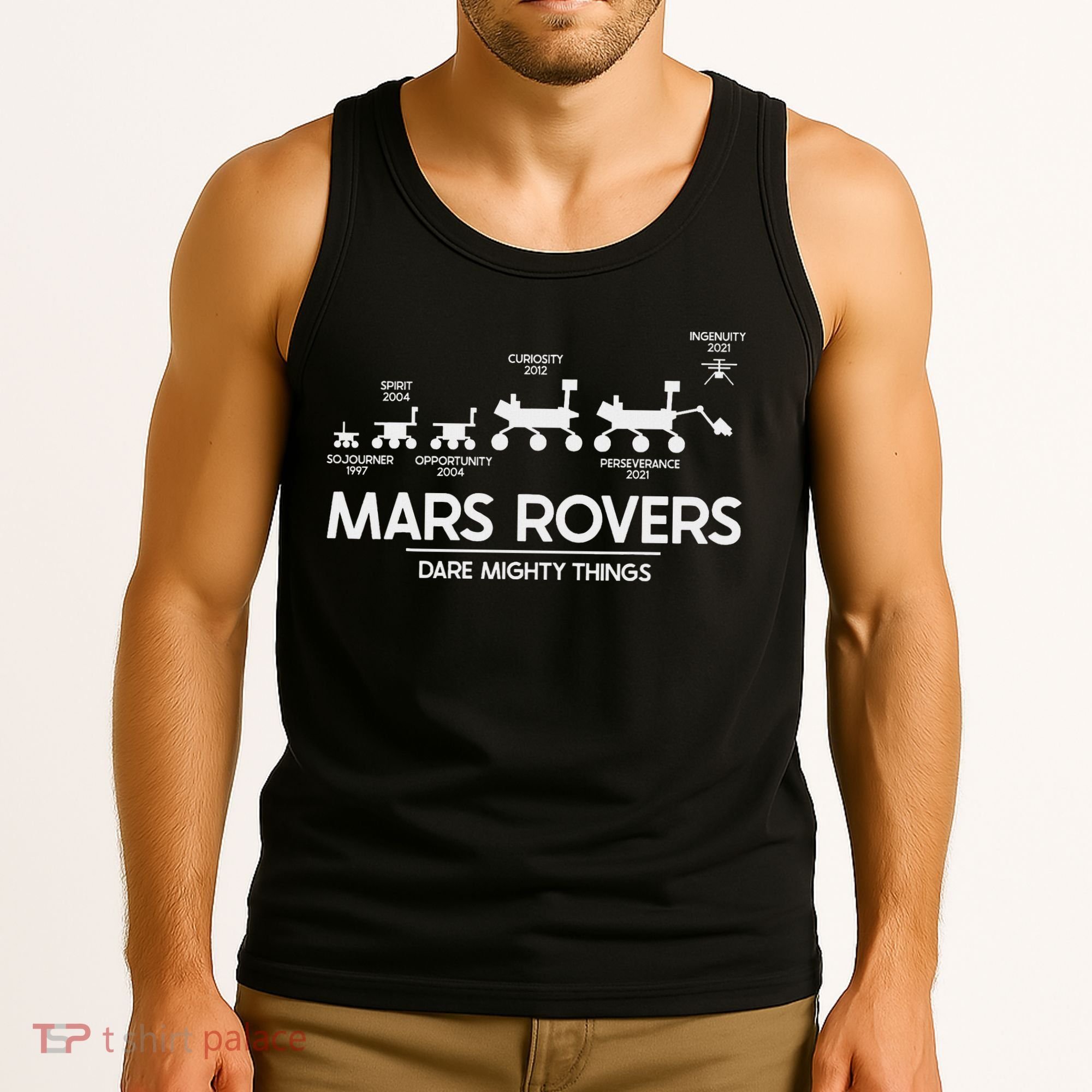Mars Perseverance Rover Dare Mighty Things Landing Timeline Tank Top