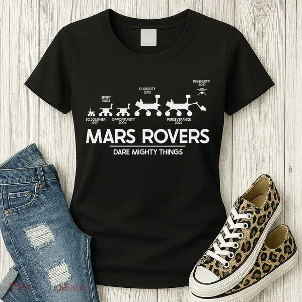 Mars Perseverance Rover Dare Mighty Things Landing Timeline Women's T-Shirt