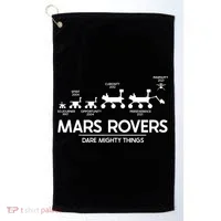 Mars Perseverance Rover Dare Mighty Things Landing Timeline Golf Towel thumb 0