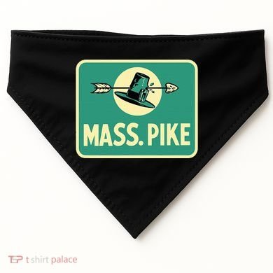 Mass Pike Road Sign Massachusetts Turnpike Route 90 USA-Made Doggie Bandana