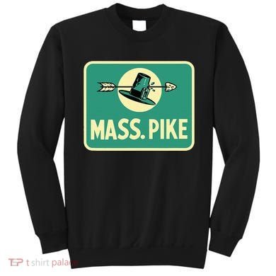 Mass Pike Road Sign Massachusetts Turnpike Route 90 Sweatshirt