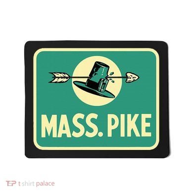 Mass Pike Road Sign Massachusetts Turnpike Route 90 Mousepad