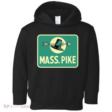 Mass Pike Road Sign Massachusetts Turnpike Route 90 Toddler Hoodie