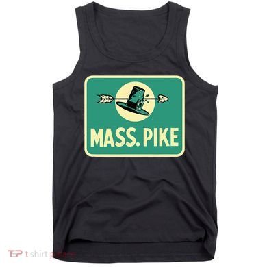 Mass Pike Road Sign Massachusetts Turnpike Route 90 Tank Top
