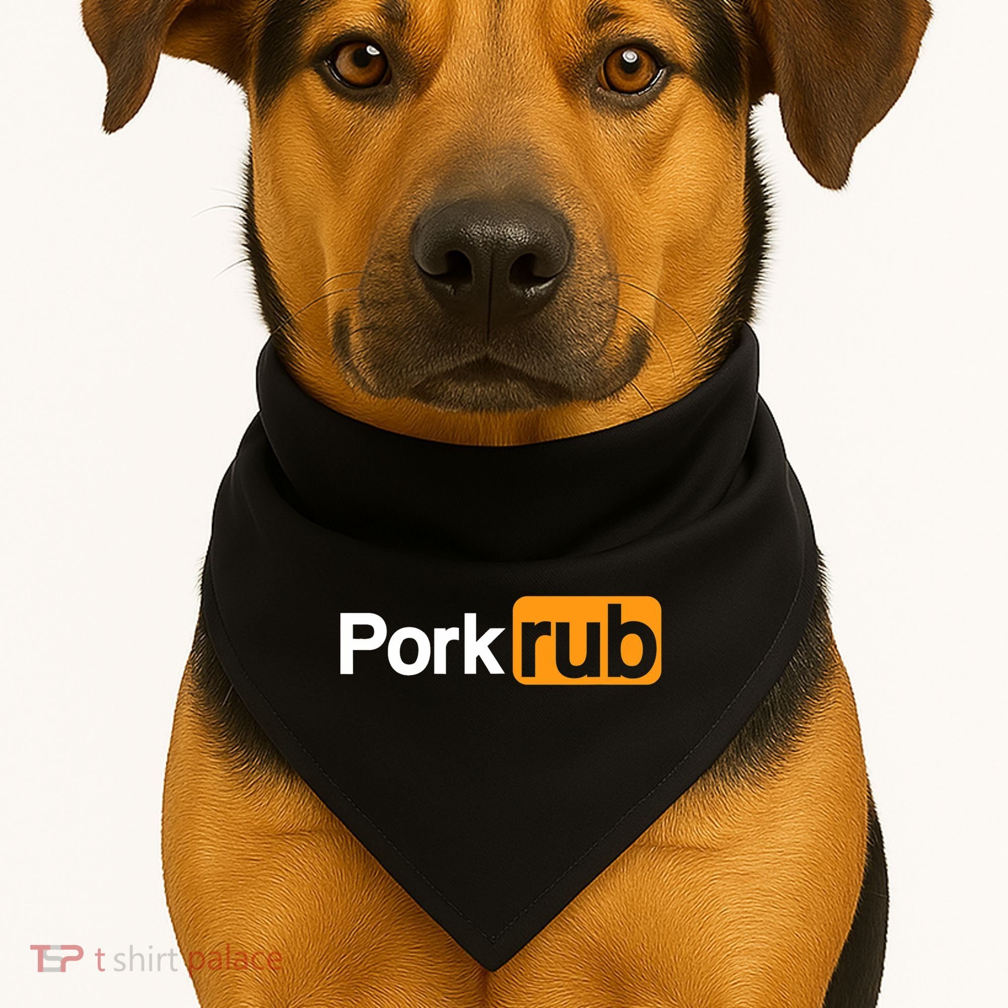 Mens Pork Rub TShirt | Funny BBQ Shirt | Barbecue TShirt USA-Made Doggie Bandana