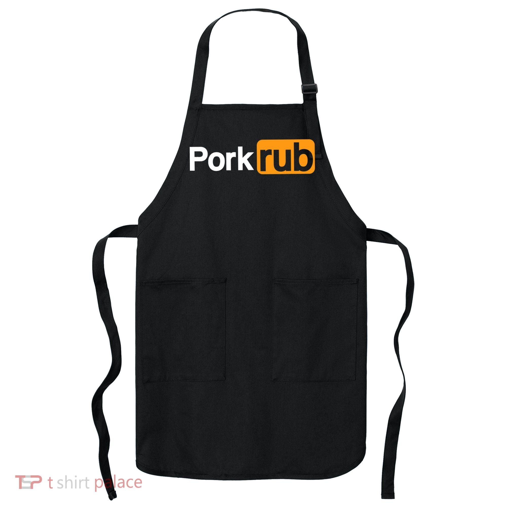 Mens Pork Rub TShirt | Funny BBQ Shirt | Barbecue TShirt Apron