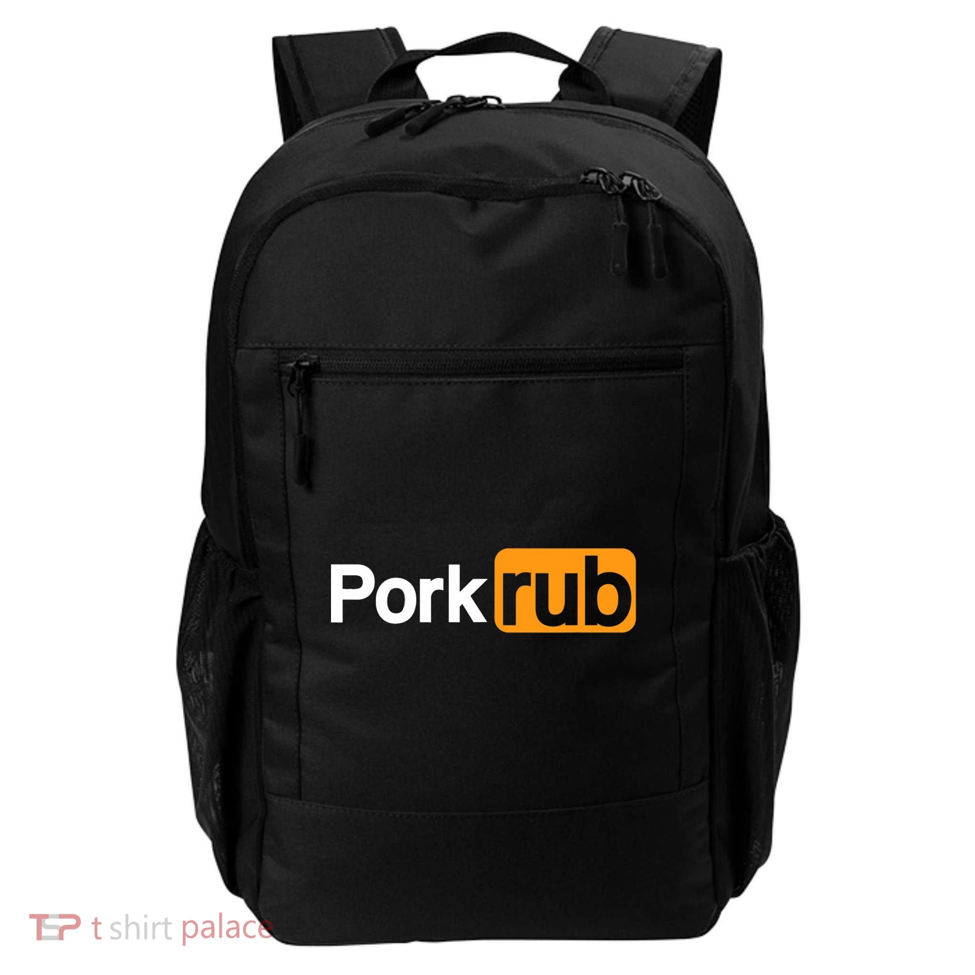 Mens Pork Rub TShirt | Funny BBQ Shirt | Barbecue TShirt Backpack