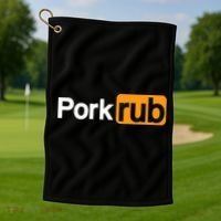 Mens Pork Rub TShirt | Funny BBQ Shirt | Barbecue TShirt Golf Towel thumb 1