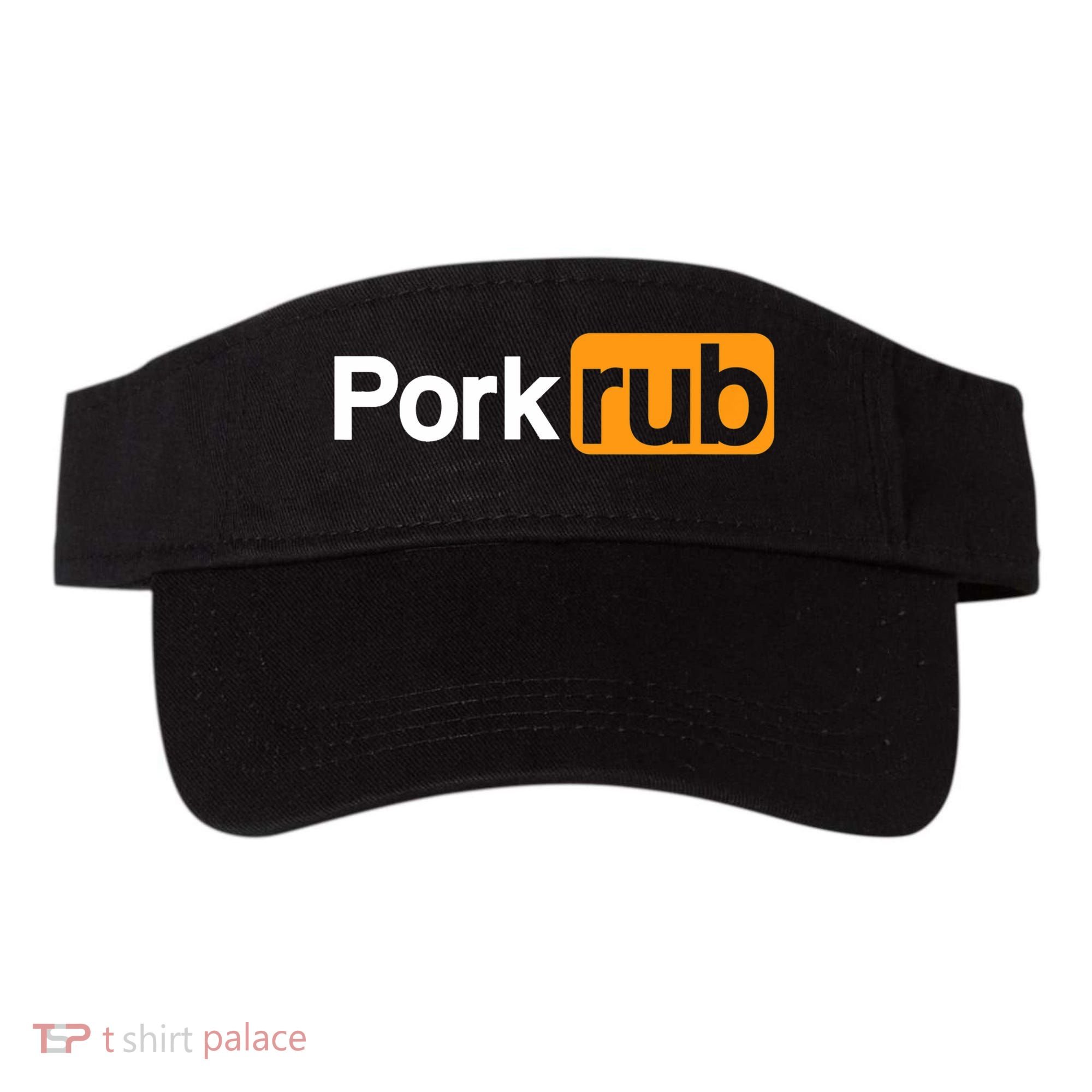 Mens Pork Rub TShirt | Funny BBQ Shirt | Barbecue TShirt Visor