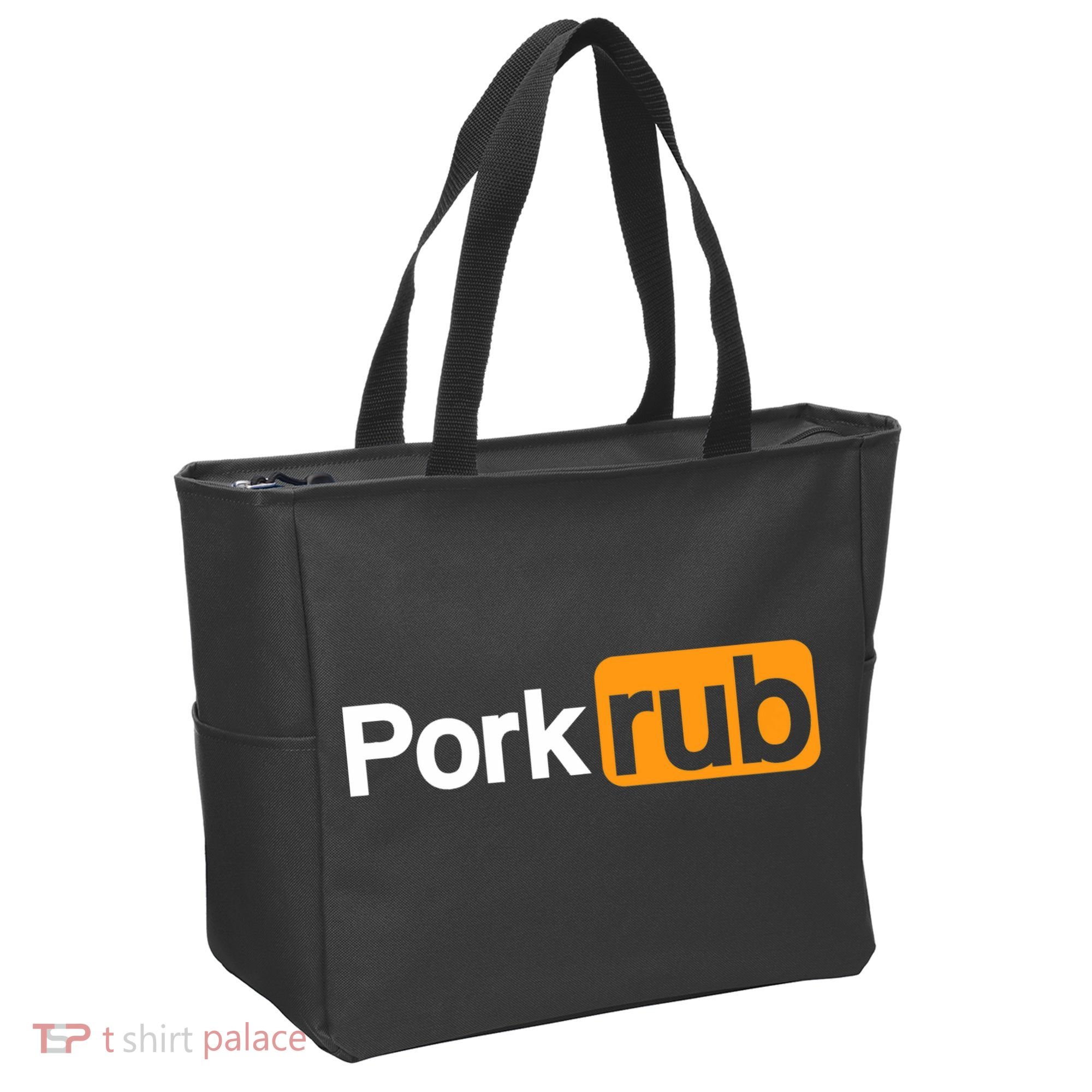 Mens Pork Rub TShirt | Funny BBQ Shirt | Barbecue TShirt Tote Bag