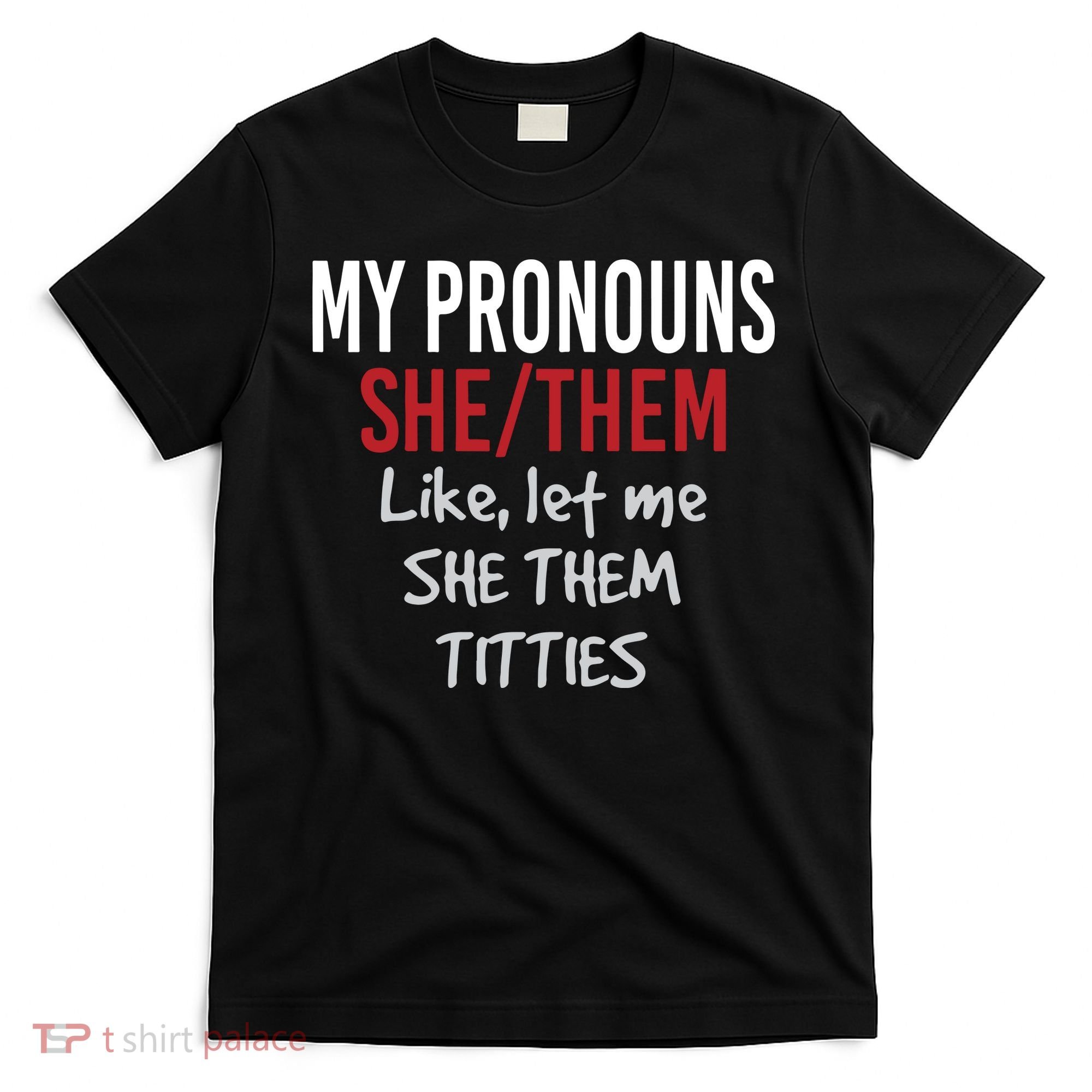 My Pronouns She Them Like Let Me She Them Titties T-Shirt
