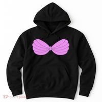 Mermaid Purple Seashell Bra Summer Funny Halloween Hoodie thumb 0