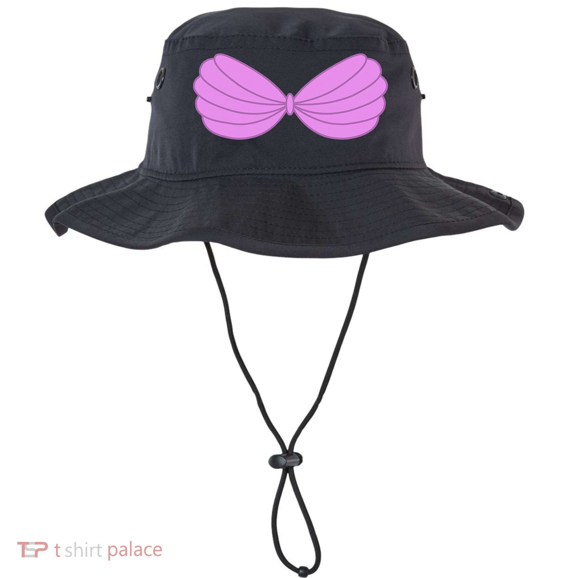 Mermaid Purple Seashell Bra Summer Funny Halloween Bucket Hat