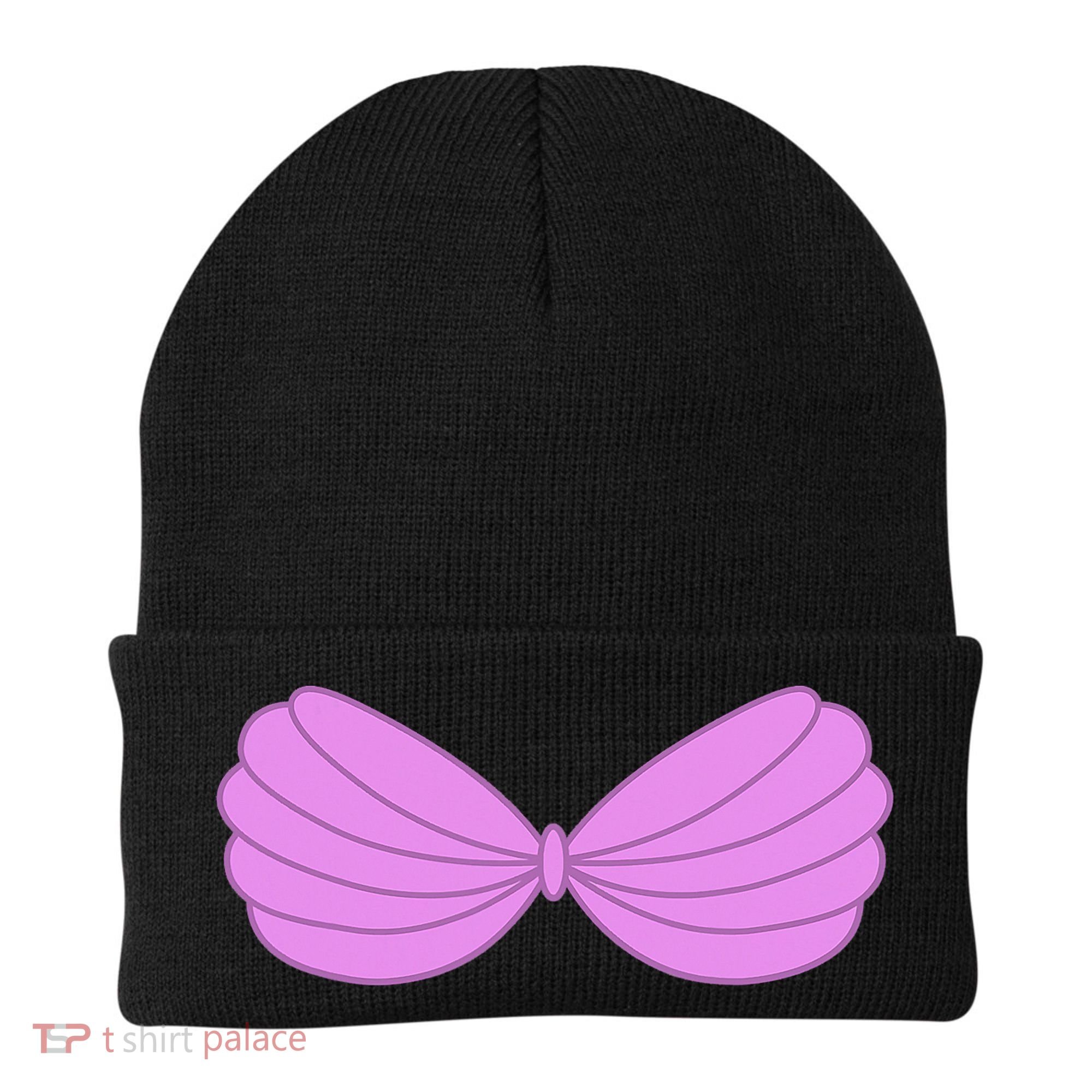 Mermaid Purple Seashell Bra Summer Funny Halloween Beanie
