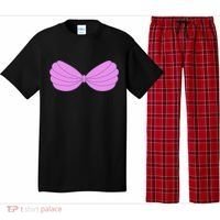 Mermaid Purple Seashell Bra Summer Funny Halloween Pajama Set thumb 0