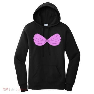 Mermaid Purple Seashell Bra Summer Funny Halloween Women's Hoodie