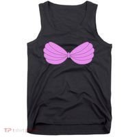 Mermaid Purple Seashell Bra Summer Funny Halloween Tank Top thumb 0