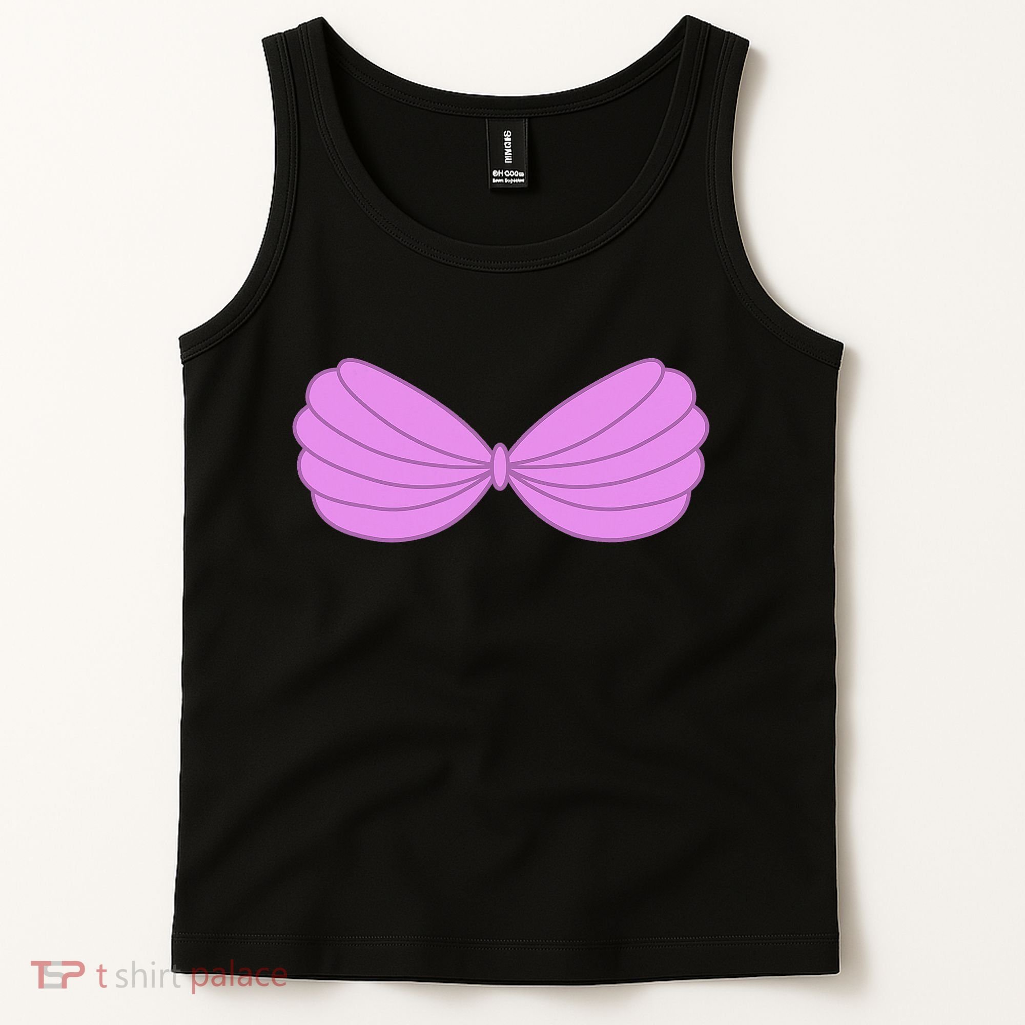 Mermaid Purple Seashell Bra Summer Funny Halloween Tank Top