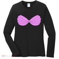 Mermaid Purple Seashell Bra Summer Funny Halloween Women's Long Sleeve Shirt thumb 0
