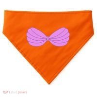 Mermaid Purple Seashell Bra Summer Funny Halloween USA-Made Doggie Bandana thumb 0