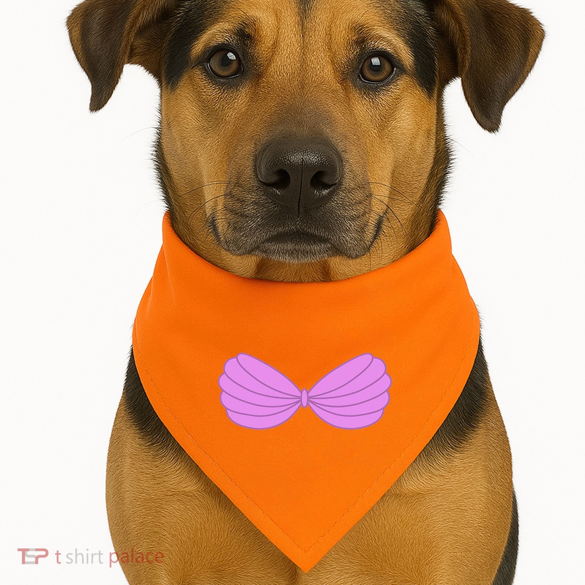 Mermaid Purple Seashell Bra Summer Funny Halloween USA-Made Doggie Bandana