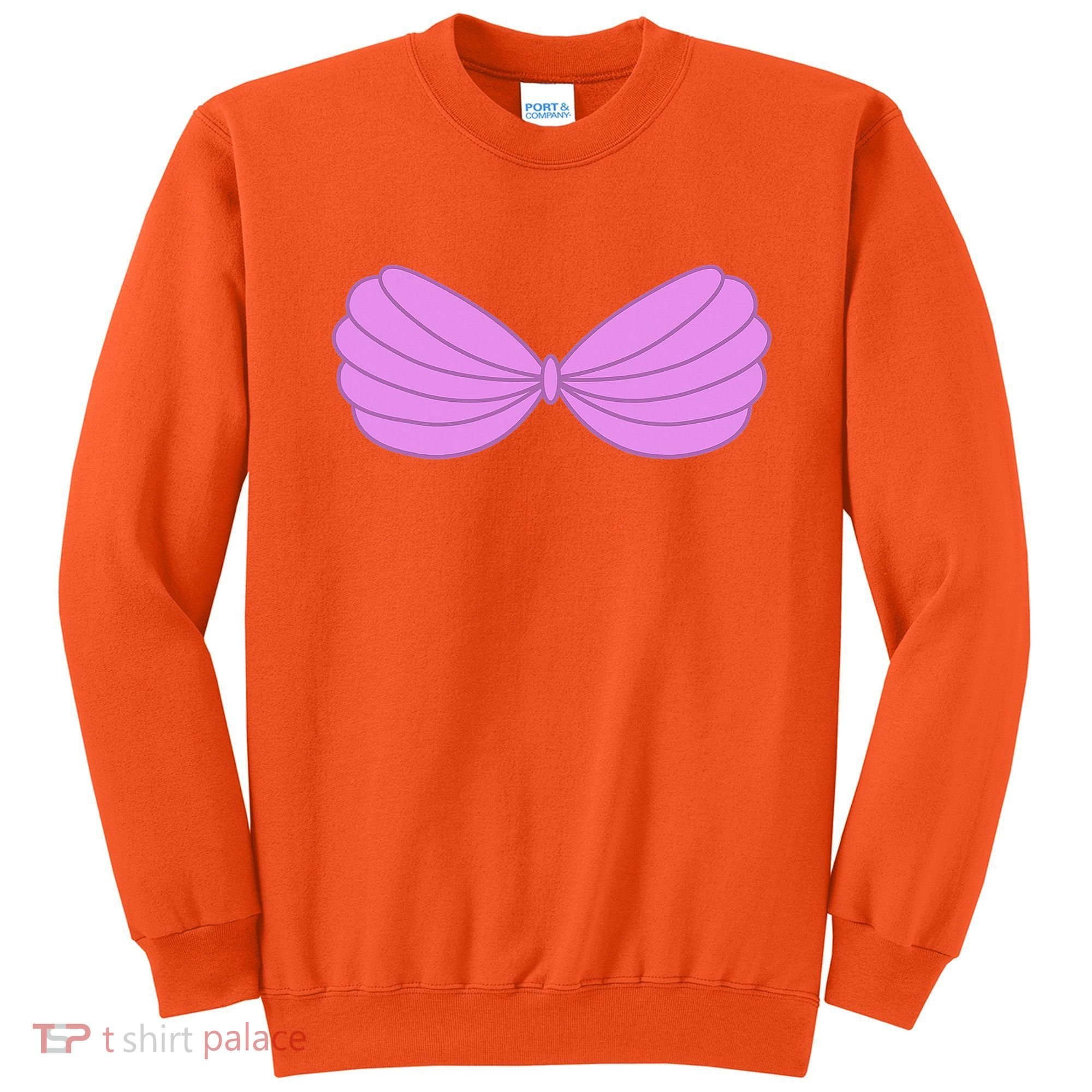 Mermaid Purple Seashell Bra Summer Funny Halloween Sweatshirt