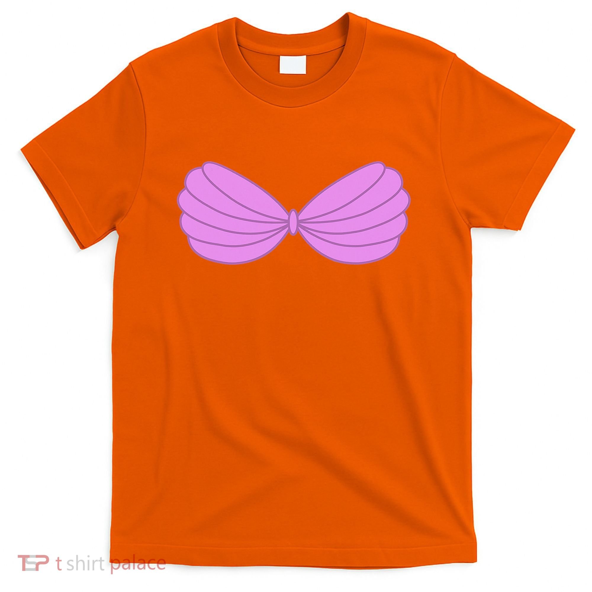 Mermaid Purple Seashell Bra Summer Funny Halloween T-Shirt