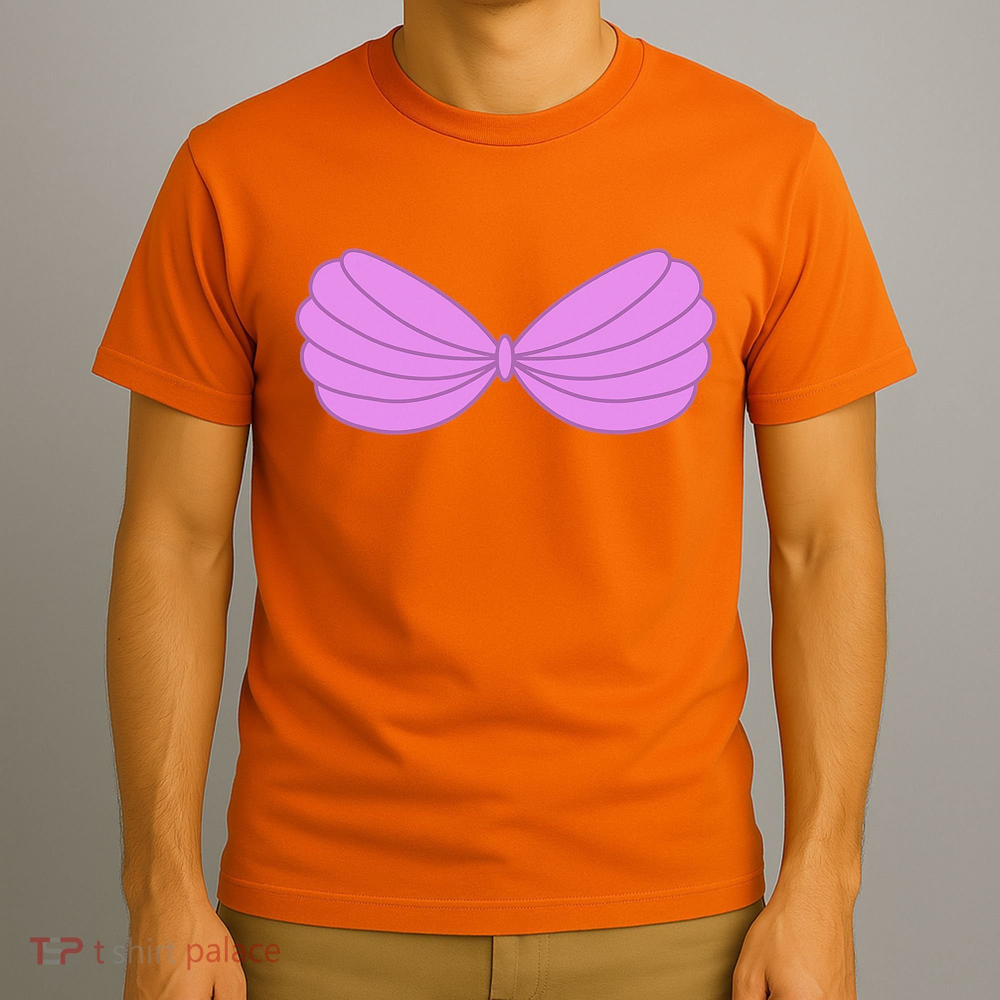 Mermaid Purple Seashell Bra Summer Funny Halloween T-Shirt