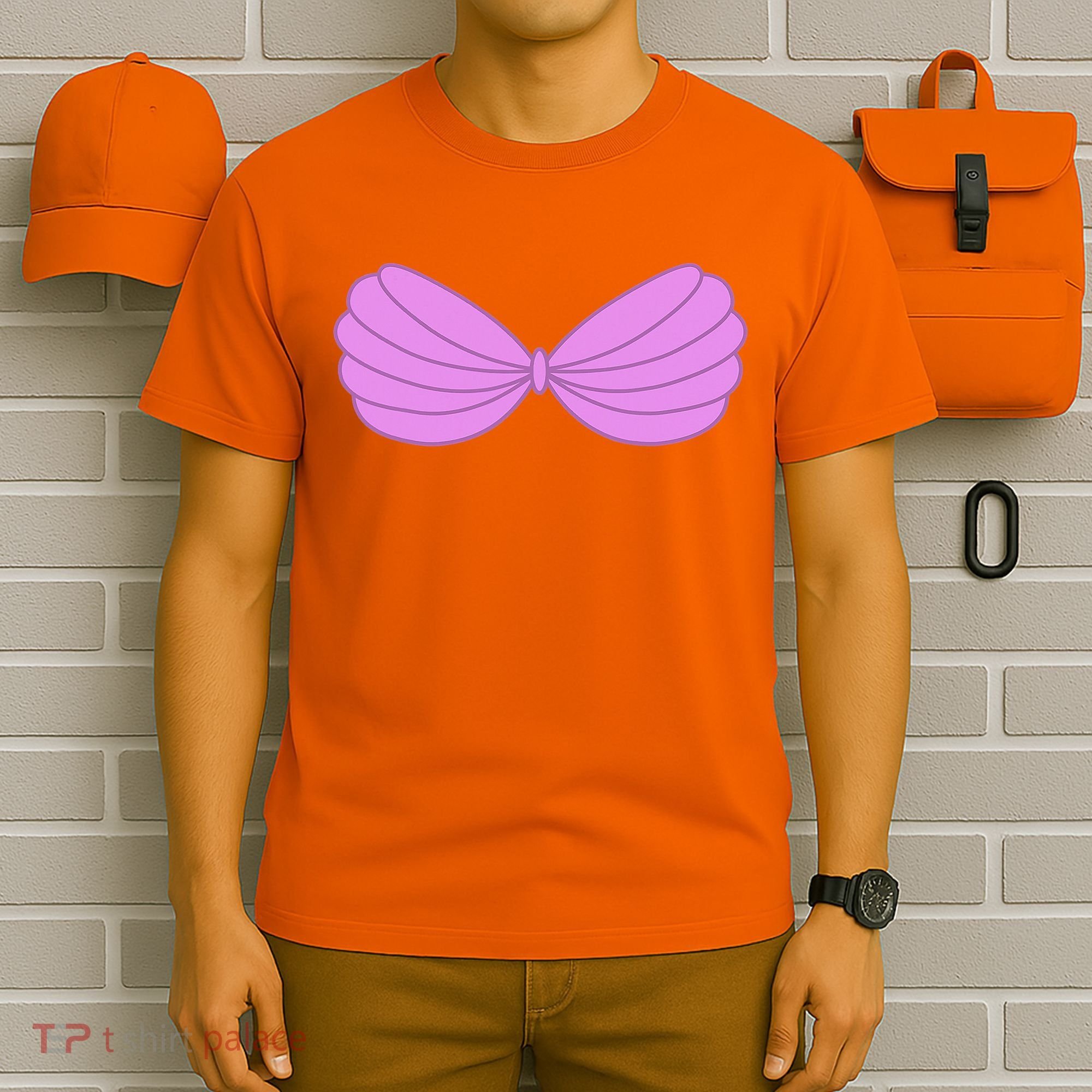 Mermaid Purple Seashell Bra Summer Funny Halloween T-Shirt