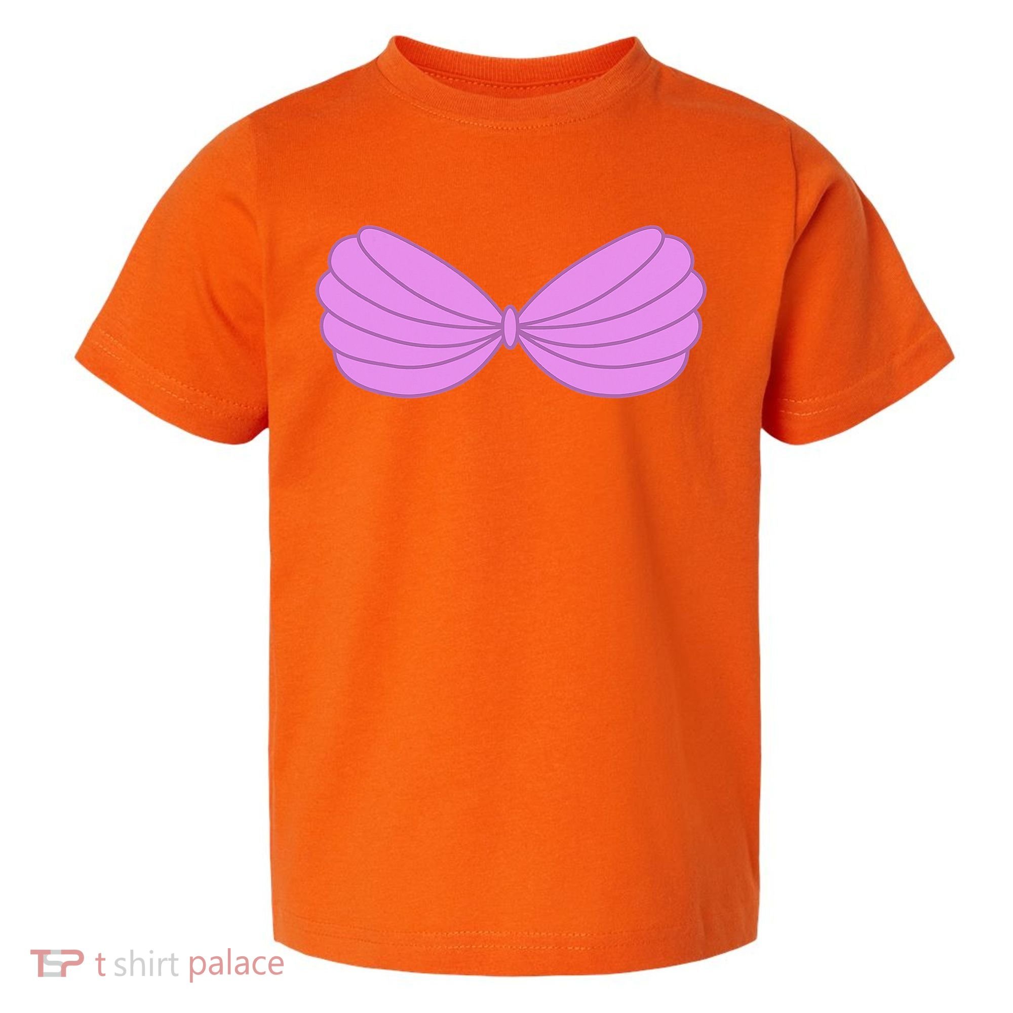 Mermaid Purple Seashell Bra Summer Funny Halloween Toddler T-Shirt