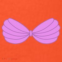 Mermaid Purple Seashell Bra Summer Funny Halloween Visor thumb 3