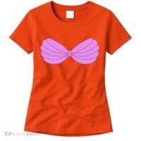 Mermaid Purple Seashell Bra Summer Funny Halloween Women's T-Shirt thumb 0