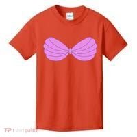 Mermaid Purple Seashell Bra Summer Funny Halloween Kids T-Shirt thumb 0