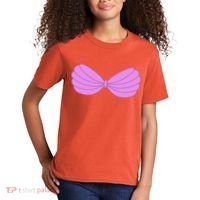 Mermaid Purple Seashell Bra Summer Funny Halloween Kids T-Shirt thumb 2