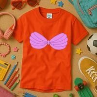 Mermaid Purple Seashell Bra Summer Funny Halloween Kids T-Shirt thumb 3