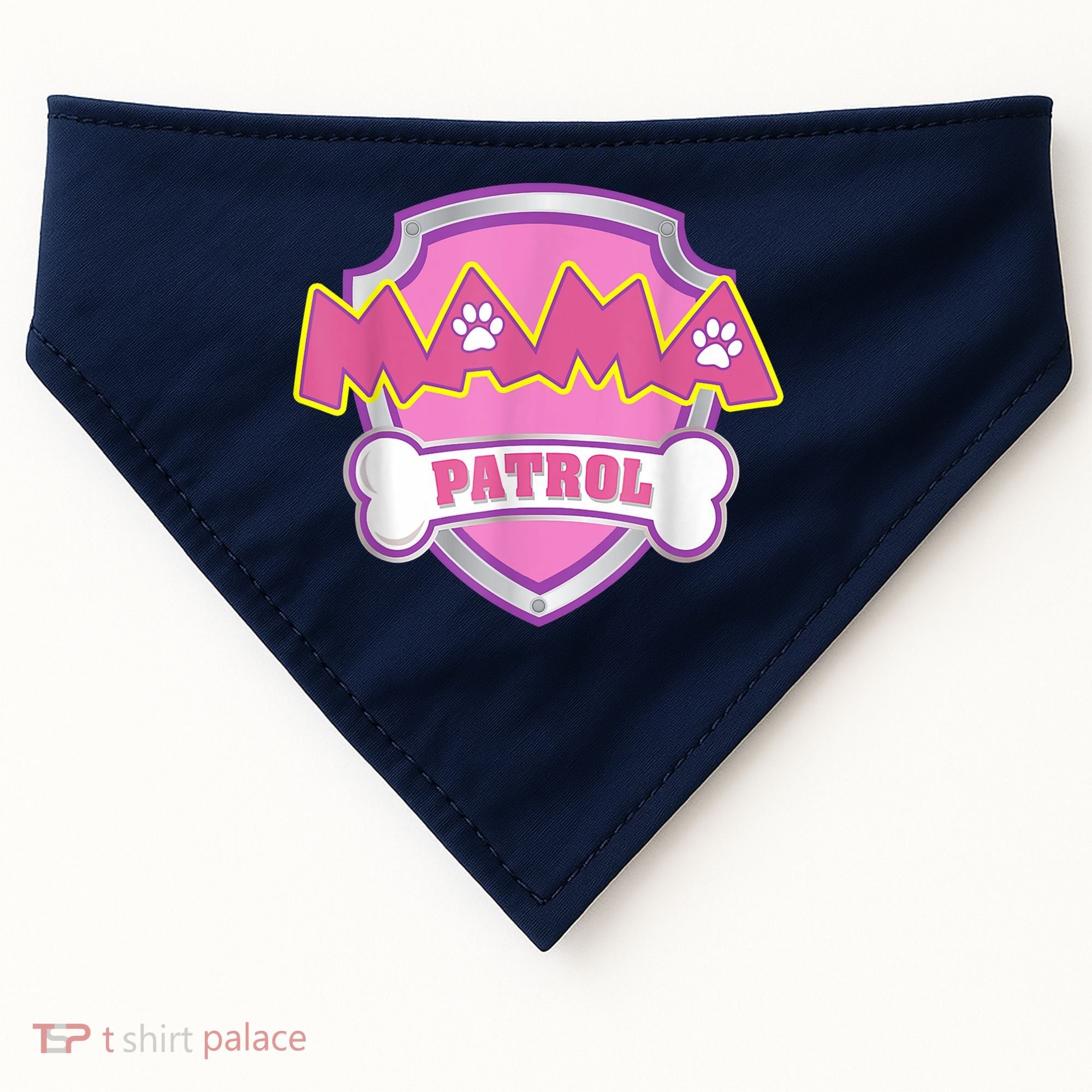 Mama Patrol Shirt Dog Mom Dad USA-Made Doggie Bandana