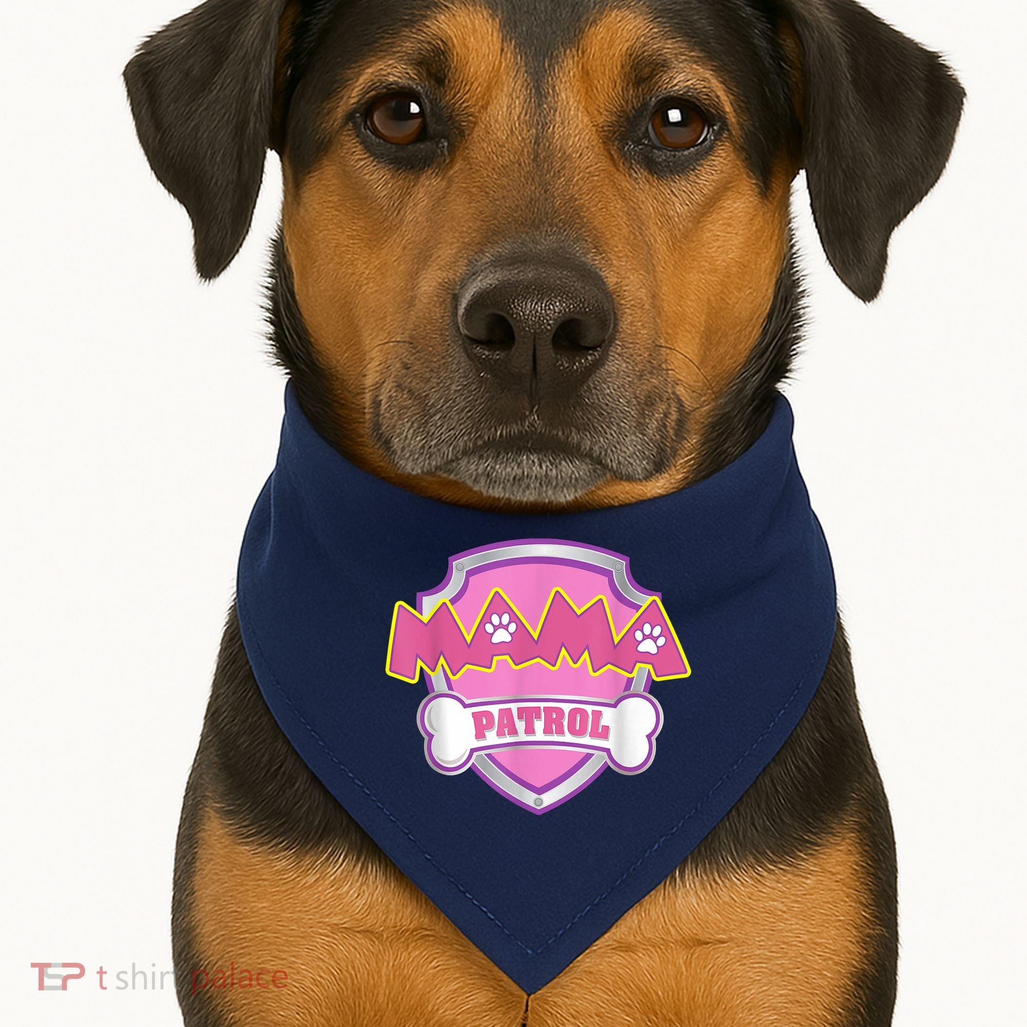 Mama Patrol Shirt Dog Mom Dad USA-Made Doggie Bandana