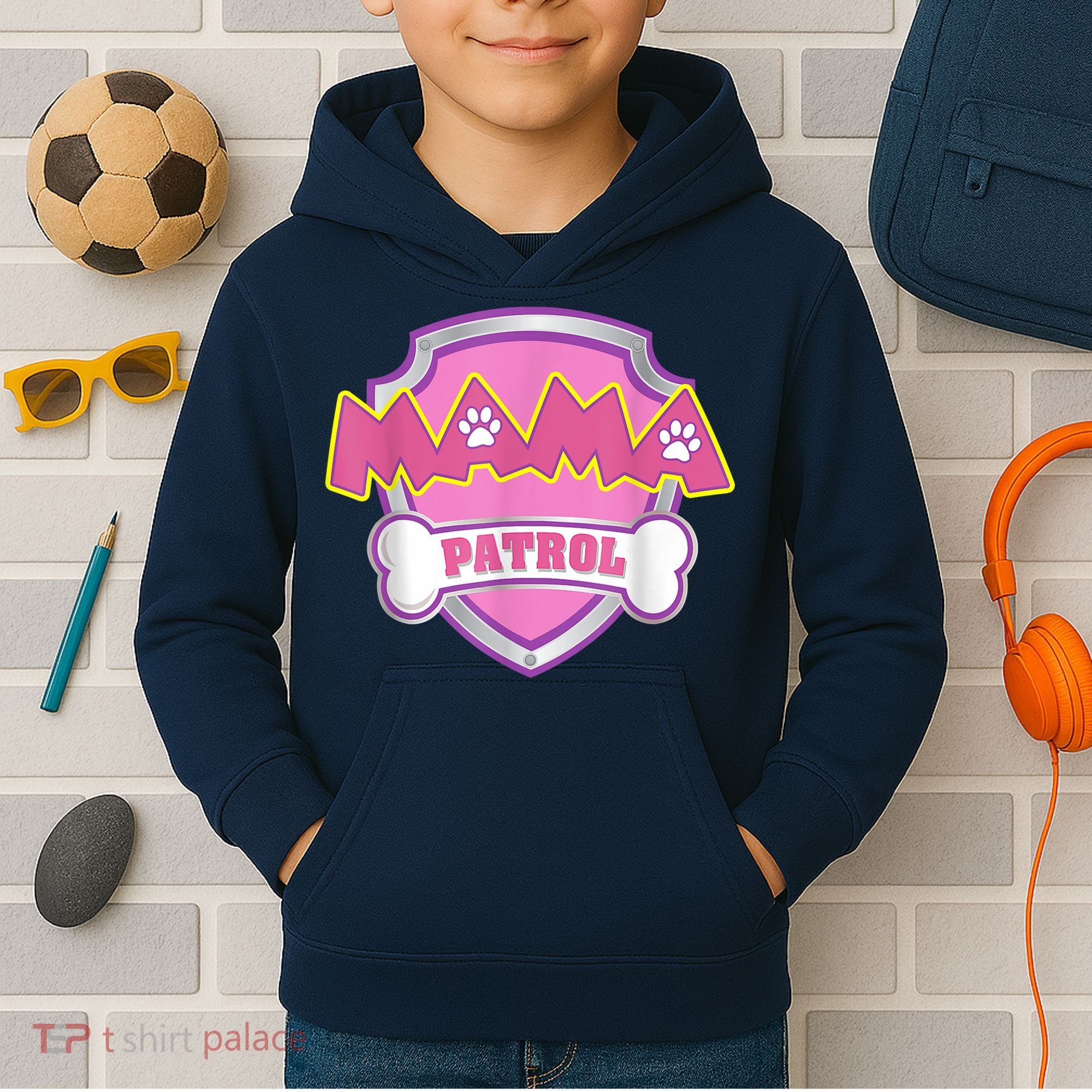 Mama Patrol Shirt Dog Mom Dad Kids Hoodie