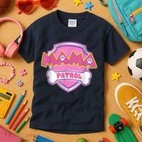 Mama Patrol Shirt Dog Mom Dad Kids T-Shirt thumb 3