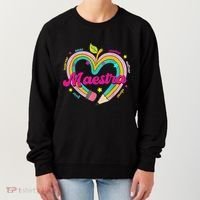 Maestra Pencil Spanish Teacher Bilingual Back To School Women's Sweatshirt thumb 0