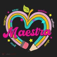 Maestra Pencil Spanish Teacher Bilingual Back To School Women's Sweatshirt thumb 2