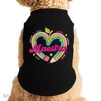 Maestra Pencil Spanish Teacher Bilingual Back To School Doggie Tank thumb 0